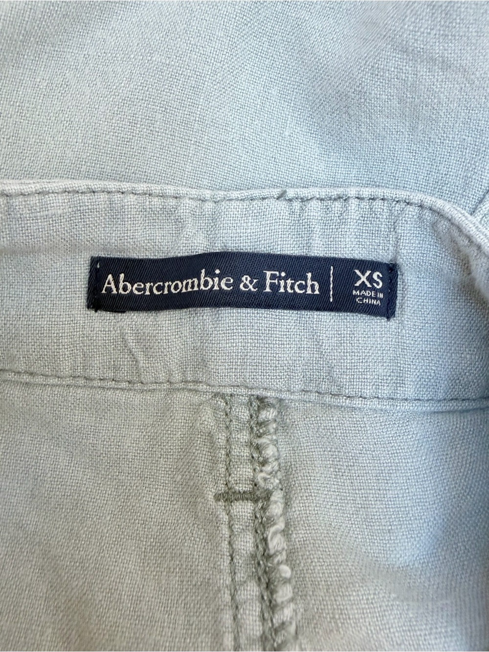 Abercrombie High Rise Shorts Relaxed  Breathable Lightweight Linen Gray Size Xs - Picture 4 of 6